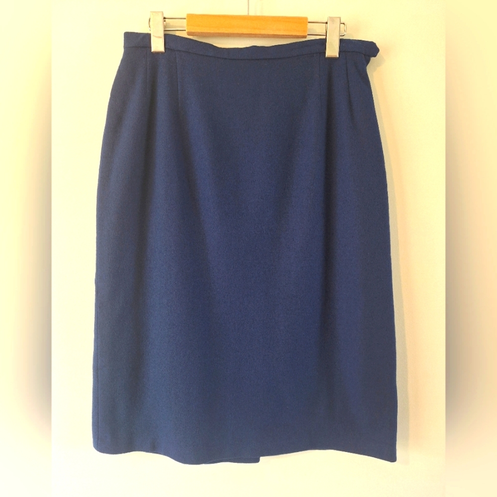Vintage Navy Pendleton Wool Skirt